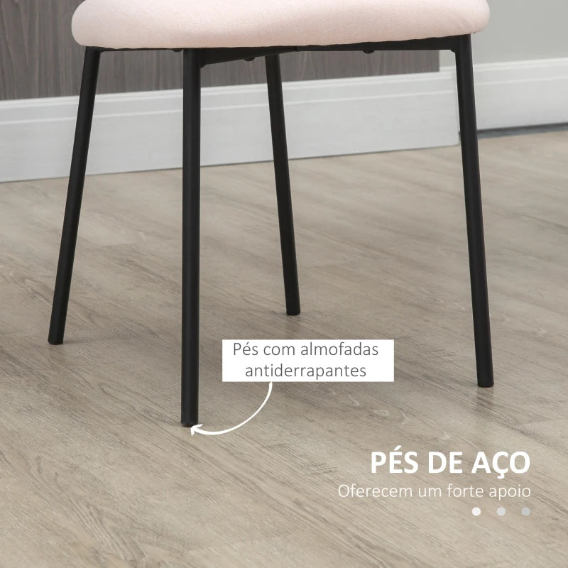 Conjunto de 2 Cadeiras Loyd - Rosa - Design Minimalista